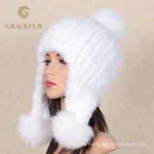New coming pure white womens warm wool hat caps
